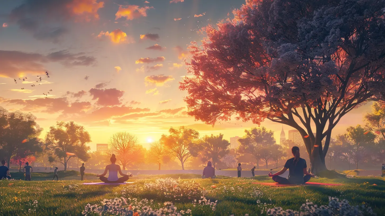 A group of people relaxing in a Brisbane park